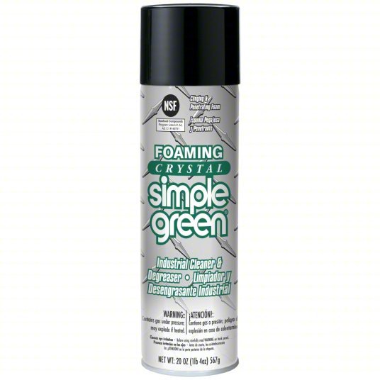 Simple Green 0610001219010 Cleaner/Degreaser Water Based, Aerosol Spray Can, 20 oz Container Size, Ready to Use - KVM Tools Inc.KV22NX98