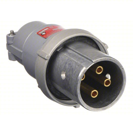 Appleton ACP6034BC Plug 60 A, 600V AC, Style 2 Grounding, 30 hp Horsepower Rating - KVM Tools Inc.KV12G133