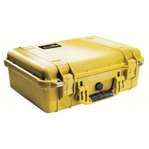 Pelican 1500 - 001 - 240 Protective Case 11 1/4 in x 16 3/4 in x 6 1/8 in Inside, Yellow, Stationary, 7 lb Wt - KVM Tools Inc.KV13E461