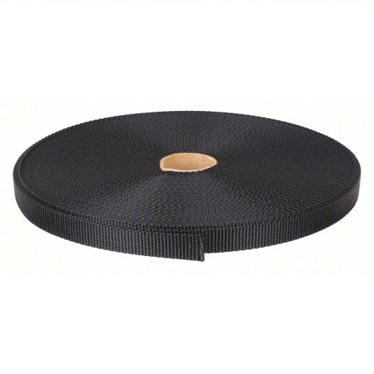 Bulk-Strap 01M17337 Bulk Webbing 1 in Wd, 300 ft Lg, 0.040 +/-0.003, Black - KVM Tools Inc.KV14A773