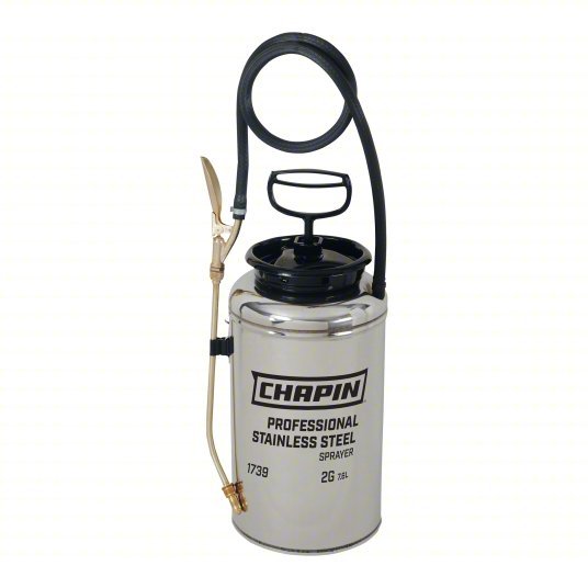 Chapin 1739 Handheld Sprayer Spot, 2 gal Tank, Stainless Steel Tank, 25 ft Max Spray Distance, 60 ps - KVM Tools Inc.KV6Z169