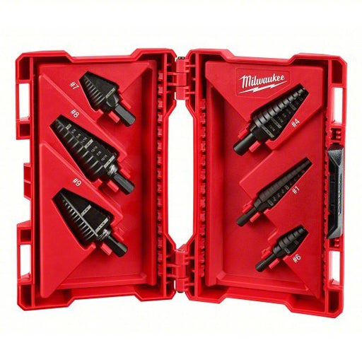 Milwaukee 48 - 89 - 9224 Step Drill Bit Set 39 Hole Sizes, 1/8 in to 1 1/8 in, Black Oxide Finish, Fractional Inch - KVM Tools Inc.KV19RK85