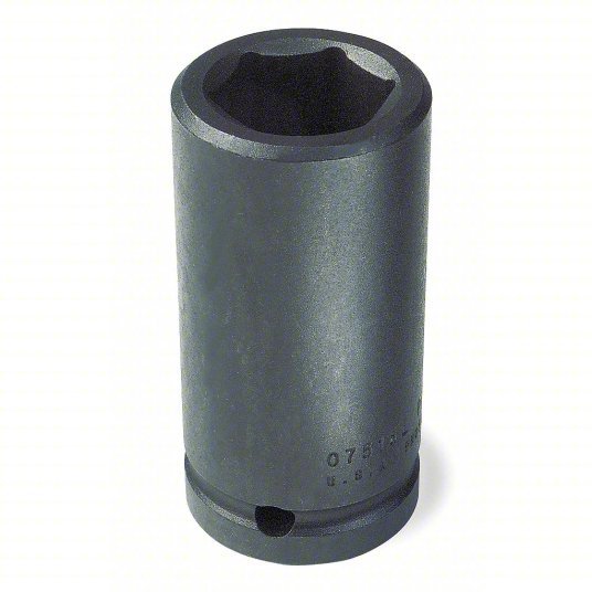 Proto J07526L Impact Socket 3/4 in Drive Size, 1 5/8 in Socket Size, 6-Point, Deep, Black Oxide - KVM Tools Inc.KV1ACF9