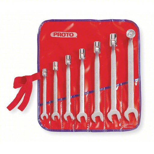 Proto J1270A Combination Wrench Set Alloy Steel, Satin, 7 Tools, 3/8 in to 3/4 in Range of Head Sizes - KVM Tools Inc.KV1AKN6