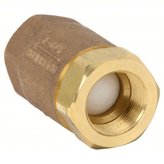 Apollo 6110701 Spring Check Valve Single Flow, Inline Ball Cone, Bronze, 1 1/2 in Pipe/Tube Size - KVM Tools Inc.KV1CKU2