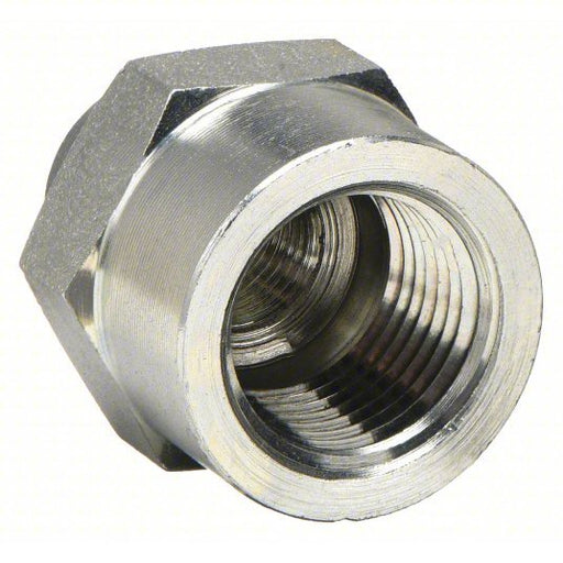 Parker 4 - 2 FHC - S Hex Coupling Carbon Steel, 1/4 in x 1/8 in Fitting Pipe Size, Female NPT x Female NPT, 15/16 in Lg - KVM Tools Inc.KV1DGD3