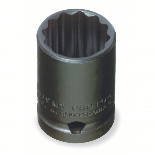 Proto J7411MT Impact Socket 1/2 in Drive Size, 11 mm Socket Size, 12 - Point, Std, Black Oxide - KVM Tools Inc.KV1FL60