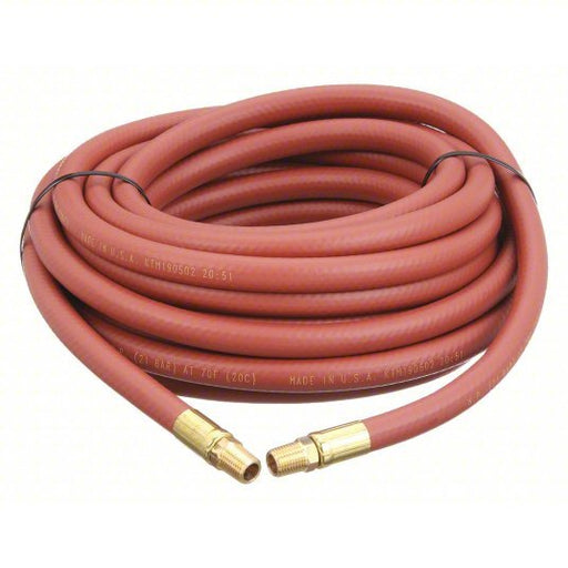 Reelcraft S601022 - 50 Air Hose 1/2 in Hose Inside Dia., Red, Brass 1/2 in MNPT x Brass 1/2 in MNPT - KVM Tools Inc.KV2PLC8