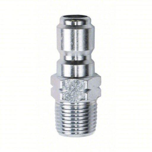 KVM Tools KV1MDG9 Quick - Connect Plug 3/8 in (M)NPT, 3/8 in (M) Quick Connect, Galvanized Steel - KVM Tools Inc.KV1MDG9