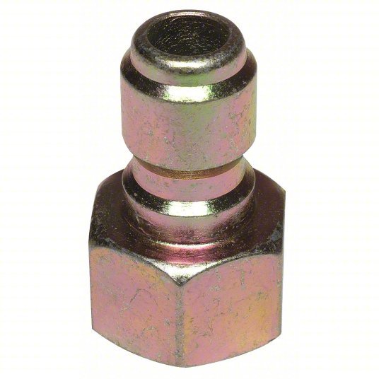 KVM Tools KV1MDH1 Quick - Connect Plug 3/8 in (F)NPT, 3/8 in (M) Quick Connect, Galvanized Steel - KVM Tools Inc.KV1MDH1