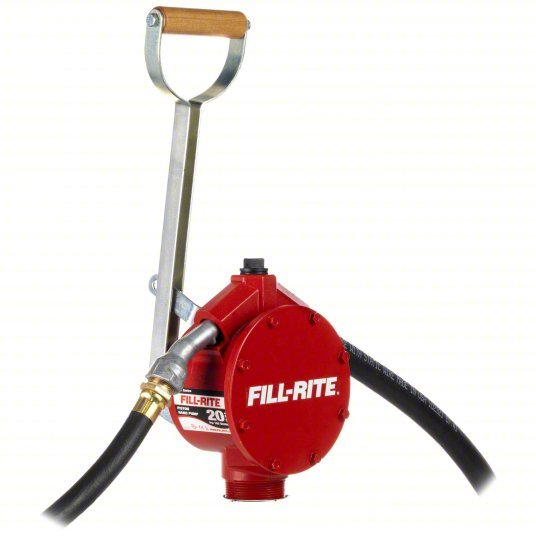 Fill - Rite FR152 Hand Operated Drum Pump with Hose & Nozzle, Bung, Lever, 20 gpm @ 100 strokes, MNPT - KVM Tools Inc.KV1P892