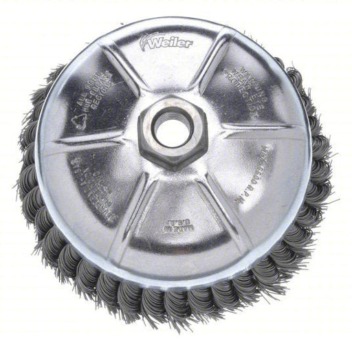 Weiler 94084 Cup Brush Twisted Steel, 2 3/4 in Dia, 0.02 in Fill Dia, 5/8" - 11 Arbor - KVM Tools Inc.KV3AC09