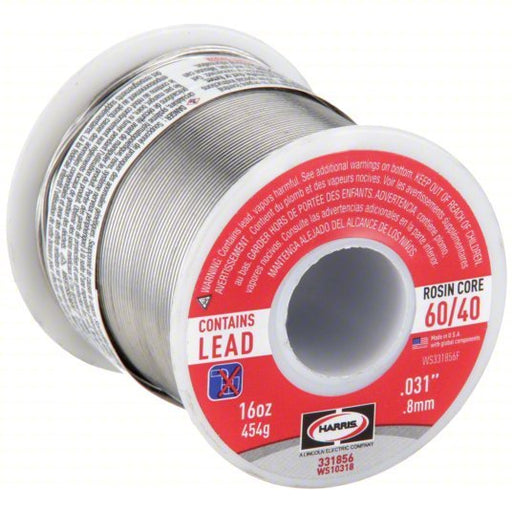 Harris 331856 Solder Wire 1/32 in x 16 oz, 60/40, 60%Tin, 40% Lead - KVM Tools Inc.KV1UYH4