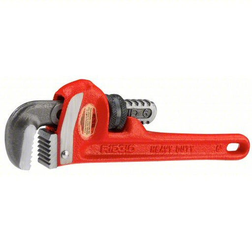 Ridgid 6 Heavy - Duty Pipe Wrench Cast Iron, 3/4 in Jaw Capacity, Serrated, 6 in Overall Lg, I - Beam - KVM Tools Inc.KV1XDY9