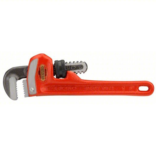 Ridgid 6 Heavy - Duty Pipe Wrench Cast Iron, 3/4 in Jaw Capacity, Serrated, 6 in Overall Lg, I - Beam - KVM Tools Inc.KV1XDY9