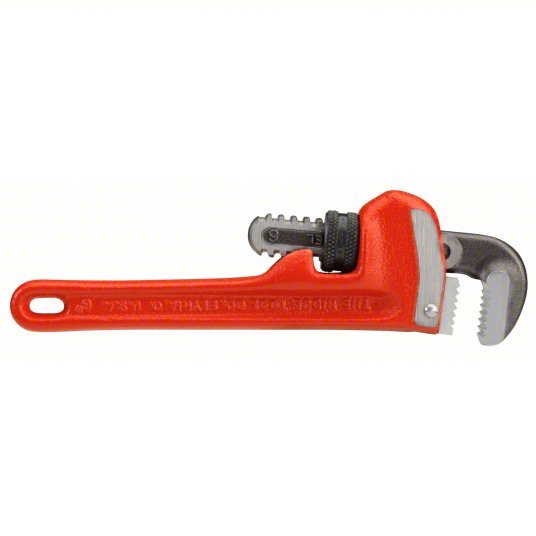 Ridgid 6 Heavy - Duty Pipe Wrench Cast Iron, 3/4 in Jaw Capacity, Serrated, 6 in Overall Lg, I - Beam - KVM Tools Inc.KV1XDY9