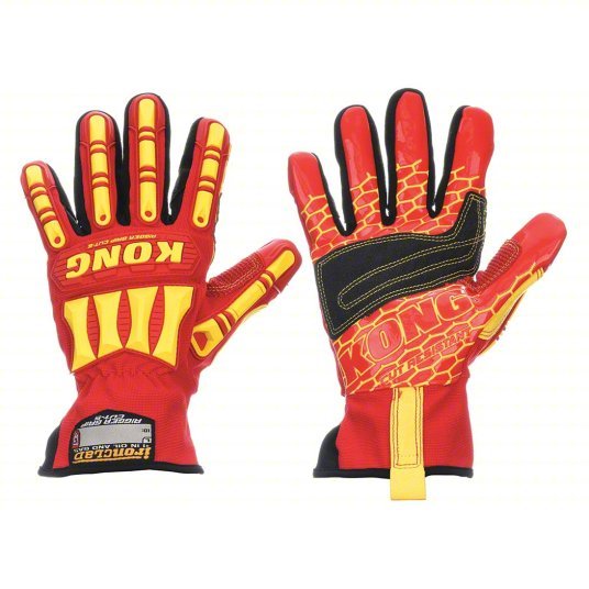 Kong KRC5 - 04 - L Mechanics Gloves L (9), Riggers Glove, Synthetic Leather with Silicone Grip, Palm Side, 1 PR - KVM Tools Inc.KV20JE89