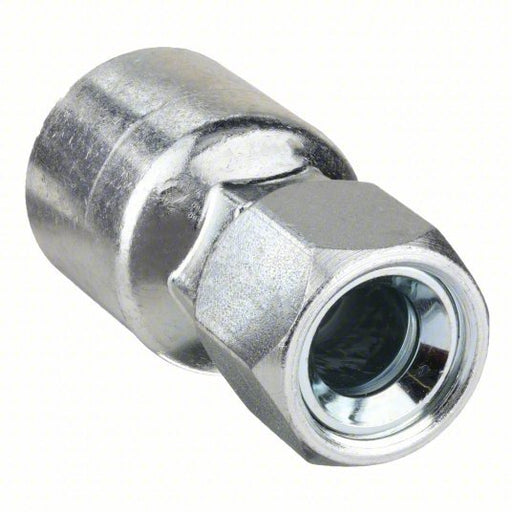 Parker 10643-6-6 Hydraulic Crimp Fitting Steel x Steel, Straight, -6 For Hose Dash Size, Female x Genderless - KVM Tools Inc.KV21A756