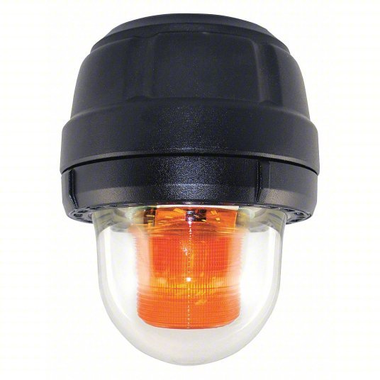 Federal Signal 27XST - 120A - MOD Warning Light 120V AC, 11 3/8 in Overall Ht, 8 13/16 in Overall Dia, Amber - KVM Tools Inc.KV23TP32