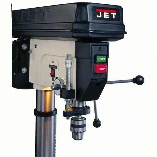 JET 354169 Floor Drill Press Belt, 115/230V AC, Fixed Speed, 200 RPM – 3,630 RPM, 16 1/2 in Swing, 3/4 hp - KVM Tools Inc.KV25CH39