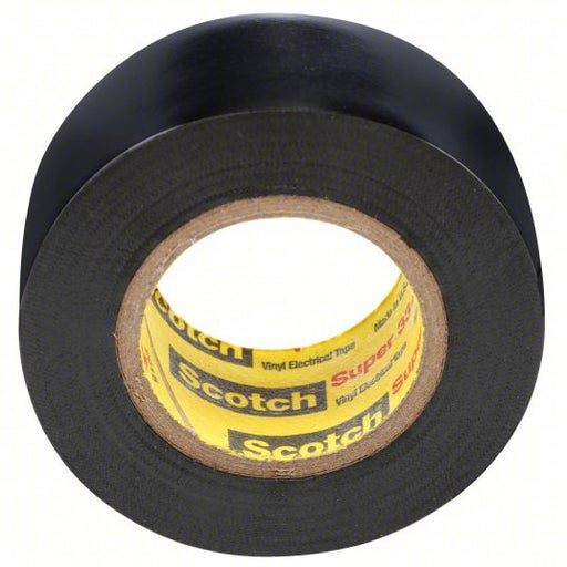 3M 33+SUPER - 3/4X20FT Vinyl Electrical Tape, 3/4 in W x 20 ft L, 7 mil Thick, Black, Scotch Super 33+, 10 Pk - KVM Tools Inc.KV2A226