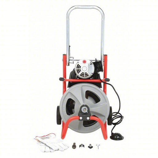 Ridgid K - 400 with C - 45 IW Drain Cleaning Machine Corded, For 1 1/2 in to 4 in Pipe, 1/2 in Cable Dia., Manual - KVM Tools Inc.KV2AER5