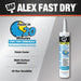 DAP 18425 Silicone Caulk Alex Fast Dry, White, 10 oz Container Size, Cartridge - KVM Tools Inc.KV2KVG6