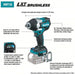 Makita XWT18XVZ Compact Impact Wrench 1/2 in Square Drive Size, 520 ft - lb Fastening Torque, Brushless Motor, 18 V - KVM Tools Inc.KV379EM4