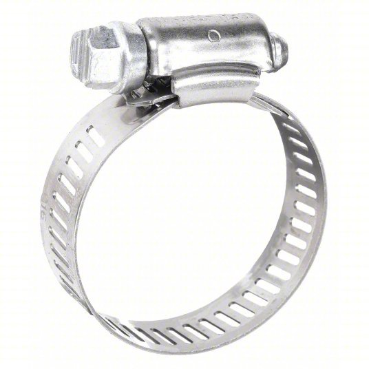 KVM Tools 5724 Worm Gear Hose Clamp 201 Stainless Steel, Perforated Band, 1 in – 2 in Clamping Dia, 10 PK - KVM Tools Inc.KV2PA63