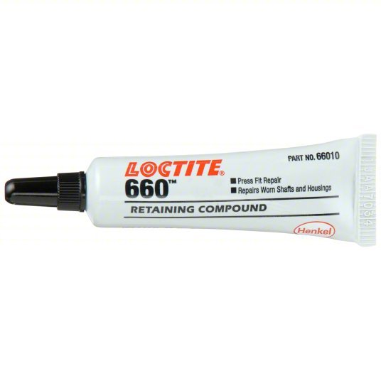 Loctite 209765 Retaining Compound 660, 0.2 fl oz, Tube, Silver, For Loose - Fitting Parts - KVM Tools Inc.KV2TRL2