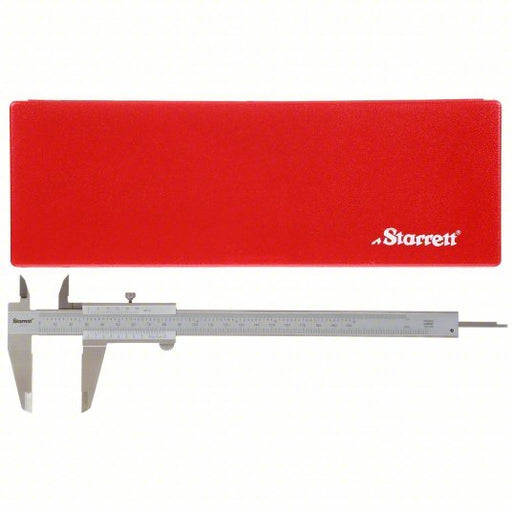 Starrett 125MEA - 8/200 4 - Way Vernier Caliper 0 in to 8 in/0 mm to 203.2 mm Range, 1 1/2 in Jaw Dp, Slide, Std Jaw - KVM Tools Inc.KV2ZUF5