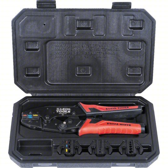 Klein 3000CRKIT Ratcheting Crimper Set, 10 - 22 AWG Terminals - KVM Tools Inc.KV846TT4