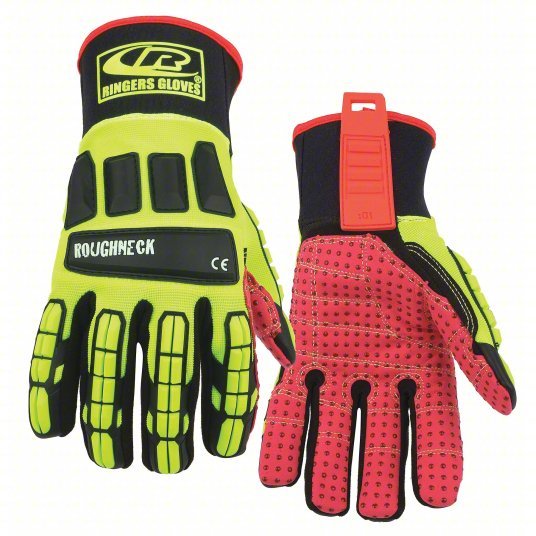 Ringers 267 - 09 Mechanics Gloves M (9), Synthetic Leather with Silicone Grip, 1 PR - KVM Tools Inc.KV30D805