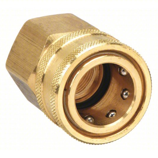 Parker BST - 3 Hydraulic Quick Connect Hose Coupling 3/8 in Coupling Size, Brass, 45.42 lpm Max. Flow Rate - KVM Tools Inc.KV31A956