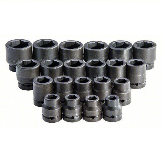 Proto J76122 Impact Socket Set 1 in Drive Size, 21 Pieces, 3/4 in to 2 in Socket Size Range, (21) 6 - Point - KVM Tools Inc.KV33HD92