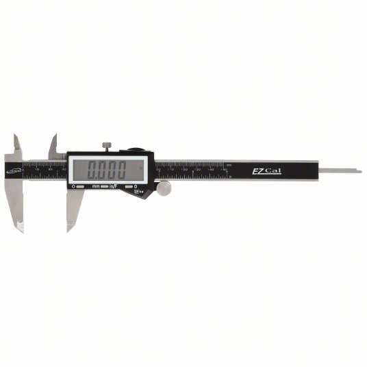 Baileigh B - MEASUREDC Fractional - Display Digital Caliper: 0 in to 6 in/0 to 150 mm Range, IP54, 4 - Way - KVM Tools Inc.KV36HZ56