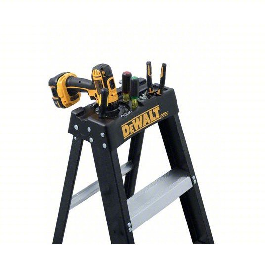 Dewalt DXL3110-06 Stepladder 6 ft Ladder Ht, 5 Steps, 250 lb, 40 7/16 in Base Spread, 23 1/2 in Bottom Wd - KVM Tools Inc.KV36Y404