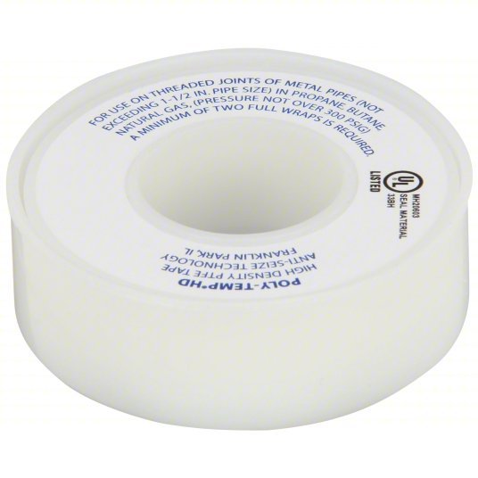 Anti - Seize 46135 Thread Sealant Tape POLY - TEMP® HD, High Density, 1/2 in x 43 ft, White - KVM Tools Inc.KV3PDL1