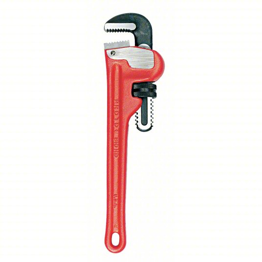 Proto J818HD Pipe Wrench Cast Iron, 3 1/2 in Jaw Capacity, Serrated, 18 in Overall Lg, I-Beam