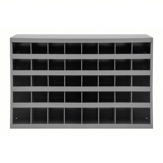 Durham 359 - 95 Pigeonhole Bin Unit 34 in x 11 15/16 in x 24 in, 40 Compartments, Gray, Steel - KVM Tools Inc.KV3W126