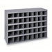 Durham 359 - 95 Pigeonhole Bin Unit 34 in x 11 15/16 in x 24 in, 40 Compartments, Gray, Steel - KVM Tools Inc.KV3W126