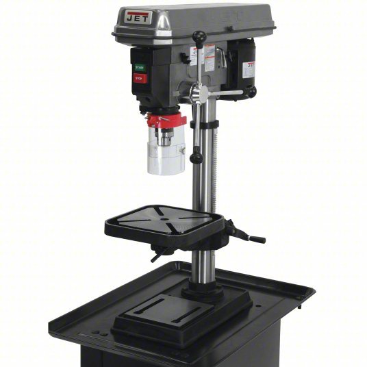 JET 354401 Bench Drill Press Belt, Fixed Speed, 200 RPM – 3,630 RPM, 15 in Swing, 115/230V AC, 9/4.5 A - KVM Tools Inc.KV3WRP4