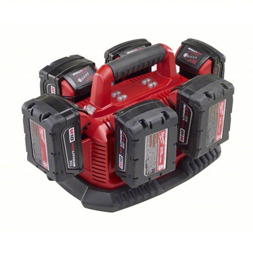 Milwaukee 48-59-1806 Battery Charger, Multi-Port Sequential Charging, For 18V, Li-ion, Std, 120V - KVM Tools Inc.KV40K996