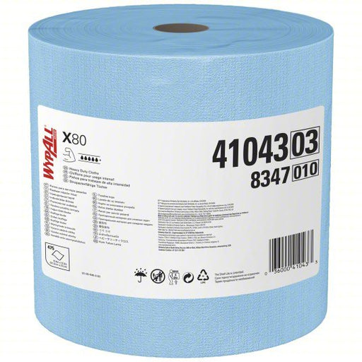 Kimberly - Clark 41043 Dry Wipe Roll Jumbo Perforated Roll, Super Heavy Absorbency, Blue - KVM Tools Inc.KV2VHT7