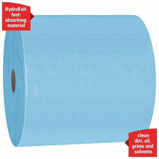 Kimberly - Clark 41043 Dry Wipe Roll Jumbo Perforated Roll, Super Heavy Absorbency, Blue - KVM Tools Inc.KV2VHT7