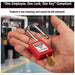 Master Lock 410RED Lockout Padlock Keyed Different, Thermoplastic, Std Body Body Size, Metal, Std, Red - KVM Tools Inc.KV4FG03