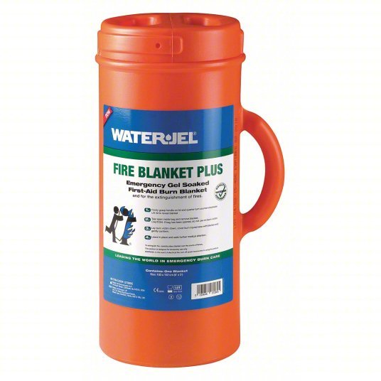 Waterjel G7260C-4.69.000 Fire Blanket First Aid Gel-Coated Fire Blanket, 6 ft x 5 ft, Wool - KVM Tools Inc.KV415J29