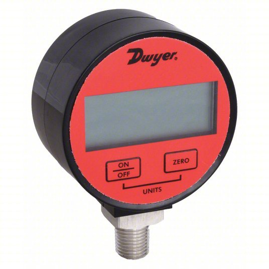 Dwyer DPGA - 05 Digital Industrial Pressure Gauge 0 to 15 psi, For Dry Air & Gases, 1/4 in NPT Male, Bottom - KVM Tools Inc.KV41D943