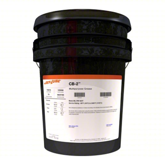 Jet-Lube 31016 Multipurpose Grease CB-2, 5 gal, Pail, NLGI 2, Lithium Thickener - KVM Tools Inc.KV41NR75