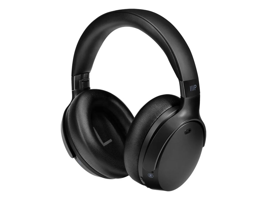 Monorprice 44517 Dual Driver Bluetooth Headphone with ANC, 20mm & 40mm Drivers, up to 70 Hrs Playtime, USB-C Charging